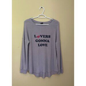 Free Press Womens XSmall Lovers Gonna Love Sleepwear Pajama Shirt Top Loungewear